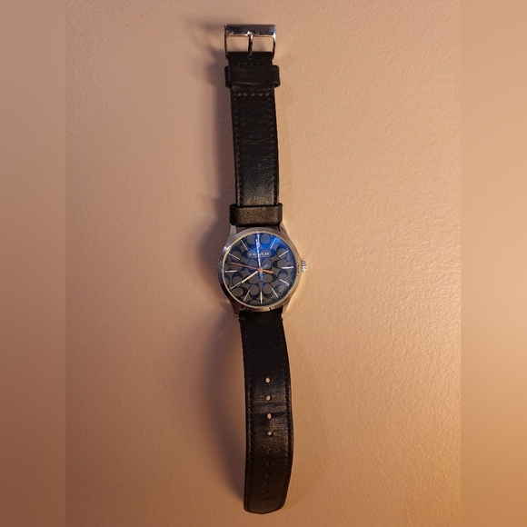 Coach Analog Watch with Black Genuine Leather Strap - Picture 2 of 7